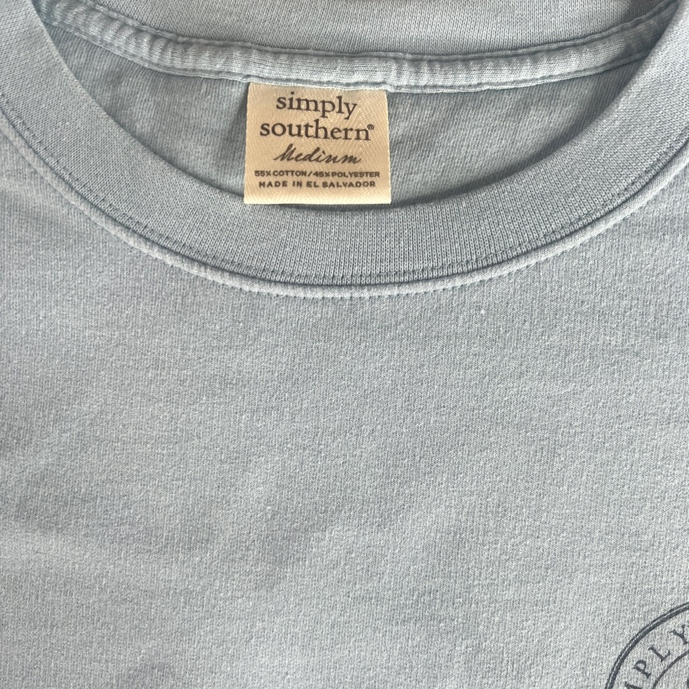 Simply Southern Light Blue Crew Neck‎ Sweater